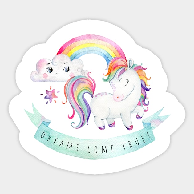 Dreams come true Sticker by Simple Wishes Art